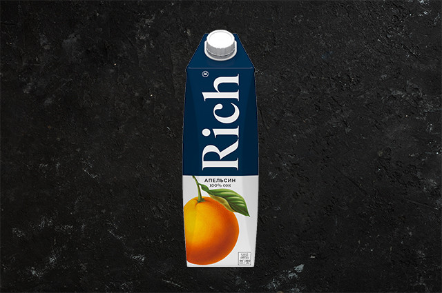 Сок Rich Апельсиновый пакет. 1 л
